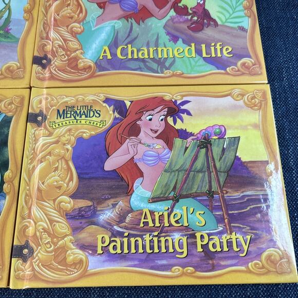 Disneys Little Mermaid’s Treasure Chest Series Lot of 6 Hardcover Grolier 1990's - Picture 5 of 16